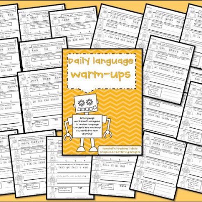 Daily Warm Ups for Math and Language!
