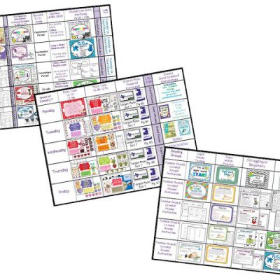 Visual Plans and 100th Day Freebie