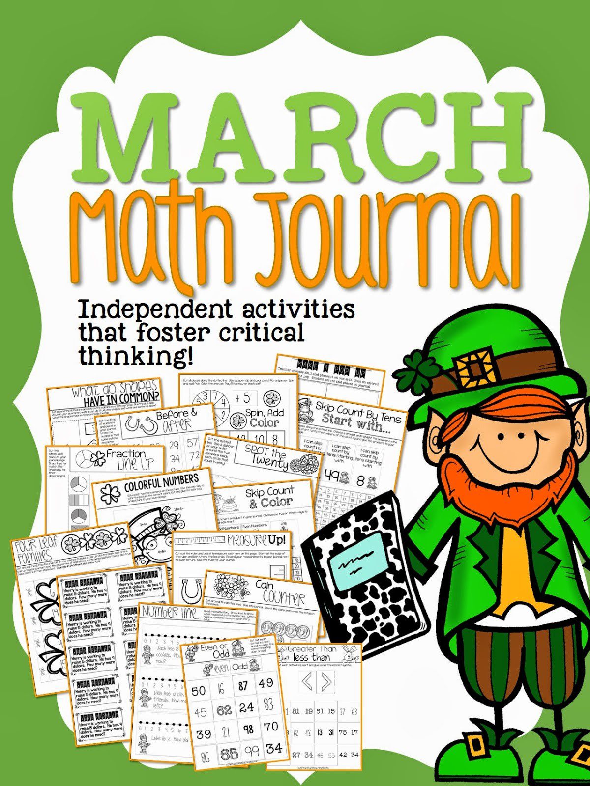 http://www.teacherspayteachers.com/Product/March-Math-Journal-1114668