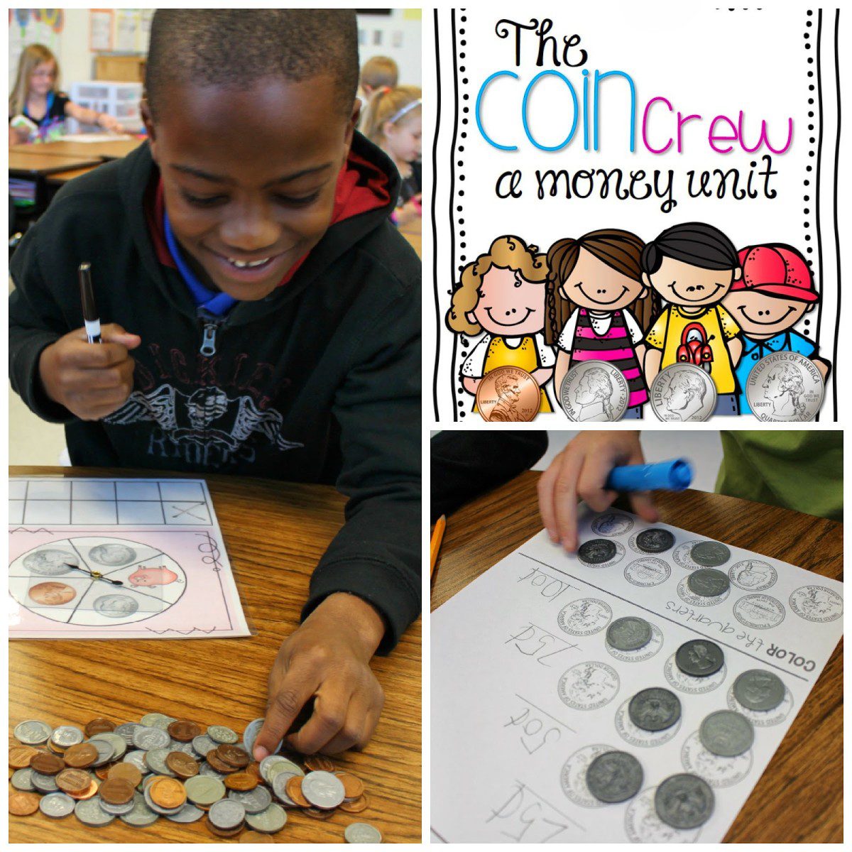 http://www.teacherspayteachers.com/Product/The-Coin-Crew-A-Money-Unit-1169008