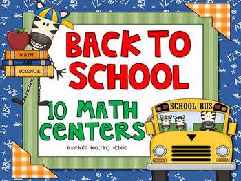 http://www.teacherspayteachers.com/Product/Back-To-School-10-Math-Centers-273519