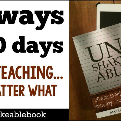 Unshakeable: Enjoy teaching…no matter what