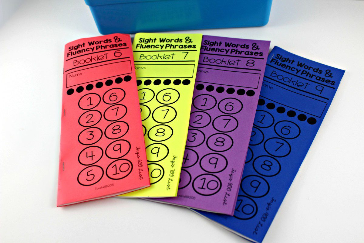 Sight Words and Fluency Phrases Booklets - Tunstall's Teaching Tidbits