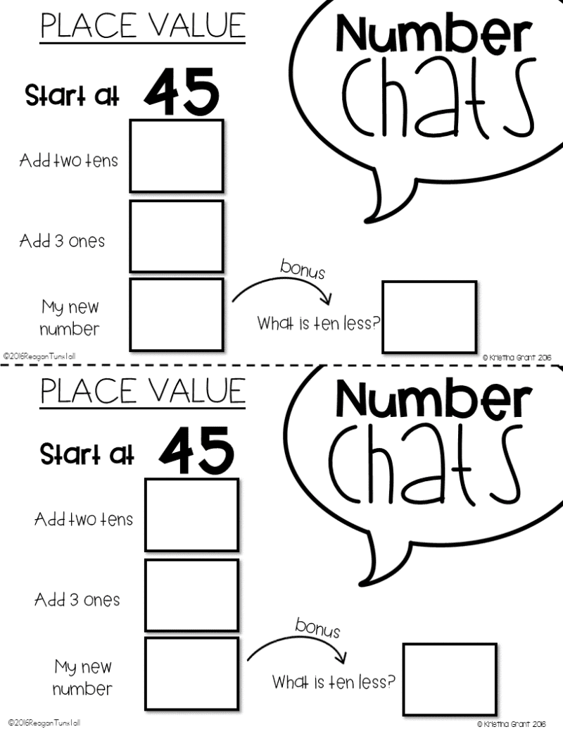 Black Place Value Pocket Chart