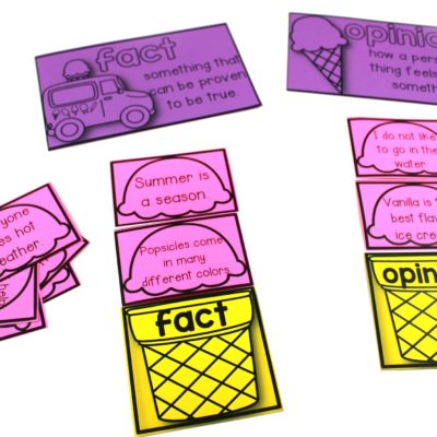 Fact and Opinion Freebie with Astrobrights