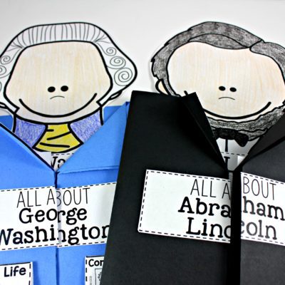 Presidents George Washington and Abraham Lincoln