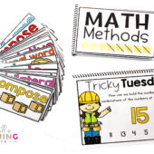 Teaching students to use math strategies made easy. Ideas and visuals for kindergarten, first grade, and second grade. Strategies cards, math warm-ups, word problems, math tools all work together to help make using strategies easy for students.