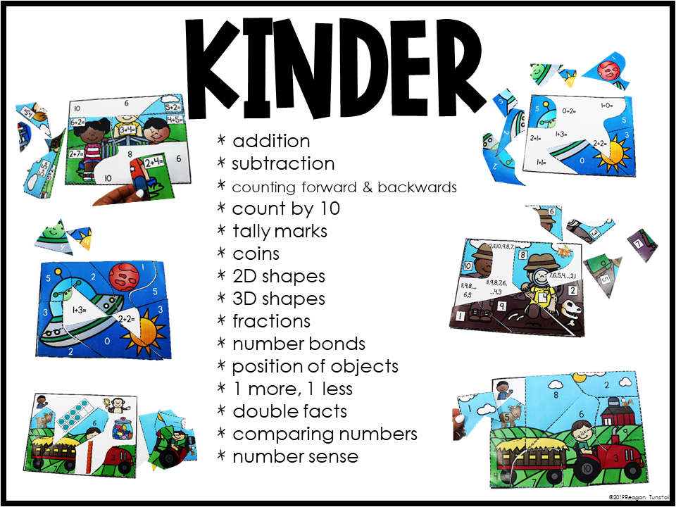 math puzzles to review math skills for each grade level