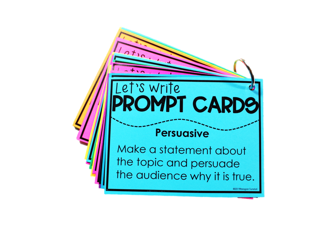 prompt cards for writing. 