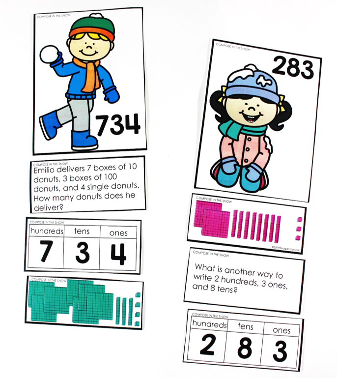 winter math and literacy second grade