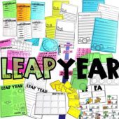 The items in this Leap Year resource span the grade level standards for Kindergarten, first grade, and second grade.