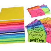 Colorful Student Welcome Postcards with Astrobrights paper
