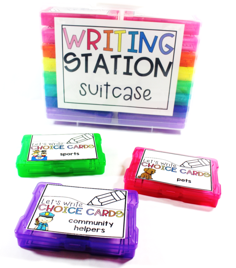 writing suitcase