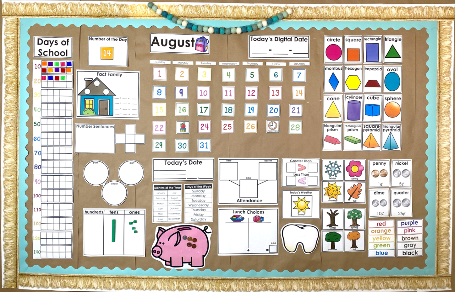 Calendar Math Reference Wall - Tunstall's Teaching Tidbits