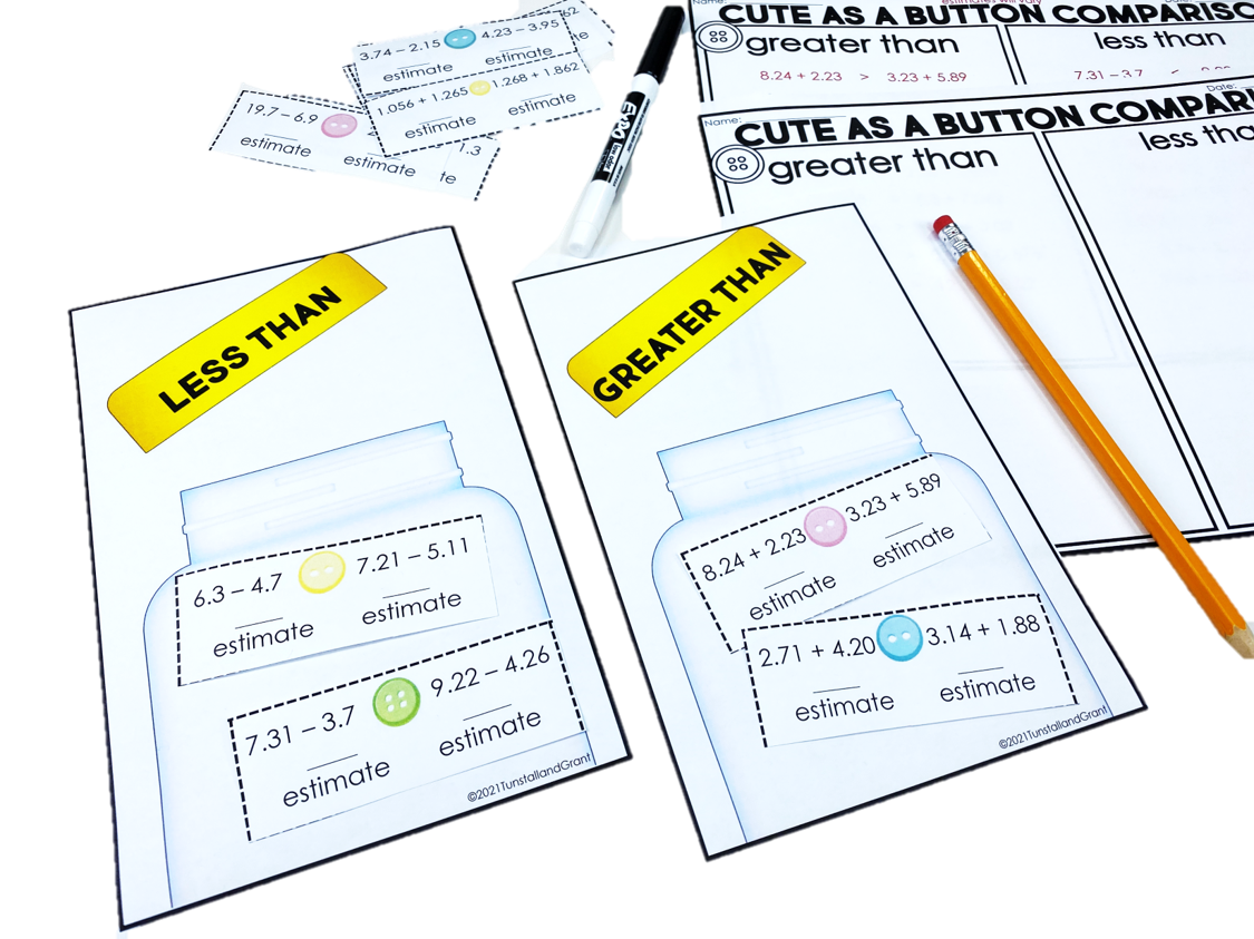 5th Grade Math Workstations Decimals