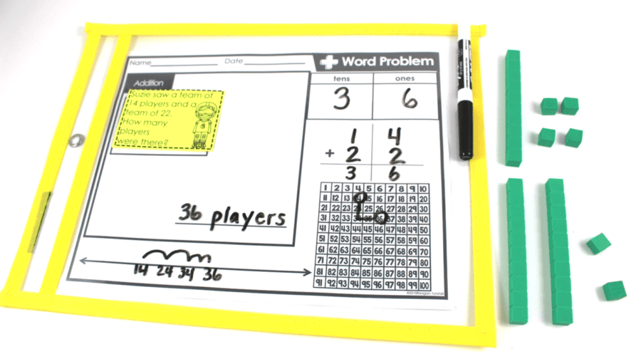 word problems strategies and work mats