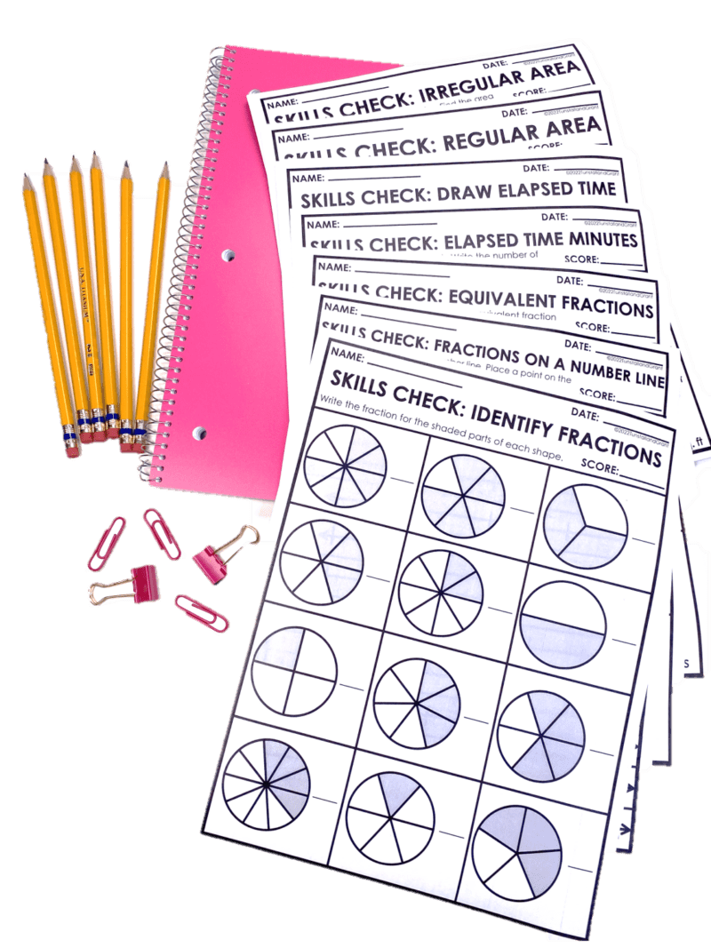 Third Grade math skill check