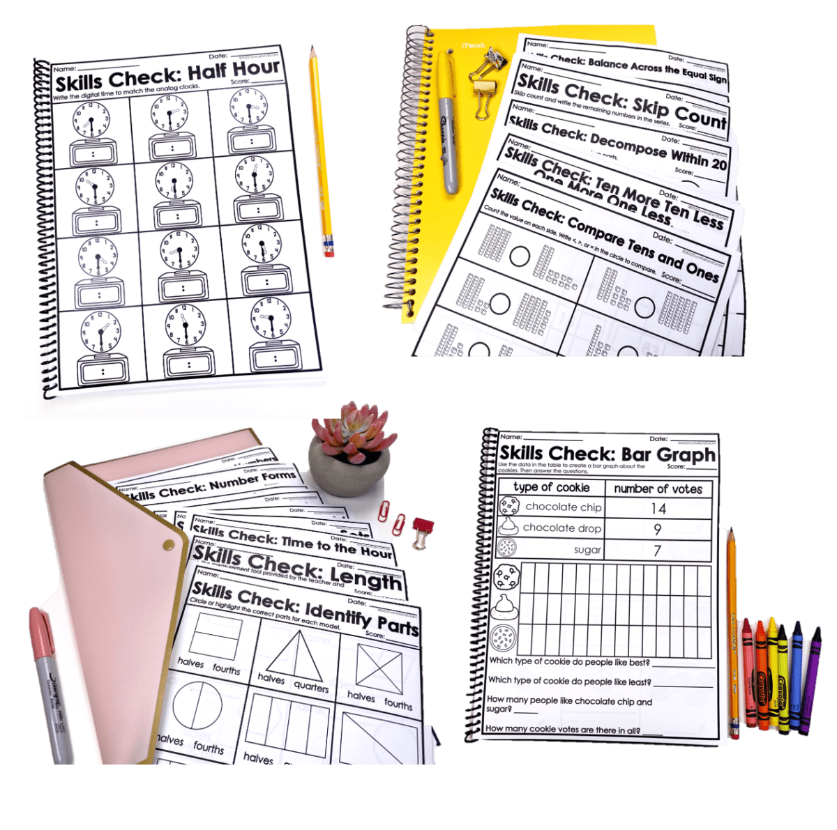 Skills Check: Quick One Skill Math Assessments - Tunstall's Teaching